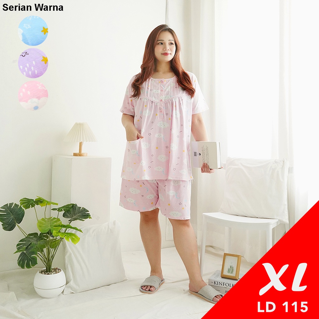 GREET NIGHT WEAR - Baju Tidur Kaos Katun Model : D-429 / H XL