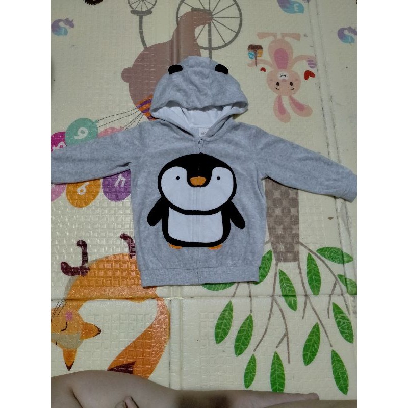 New Jaket Hoddie H&M Kids New Jaket Hoddie HnM Baby New Jacket Hoddie Pinguin New Jaket Bulu H&M Kid