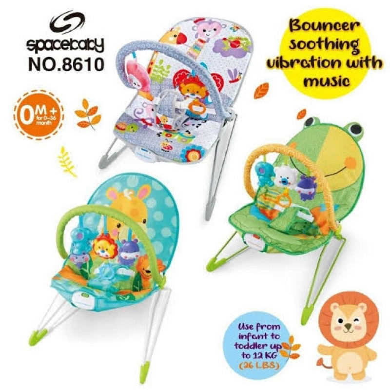 Baby Bouncer Rocker Spacebaby 10 in 1 ZX1803 8610 infant toddler up to 25kg-1
