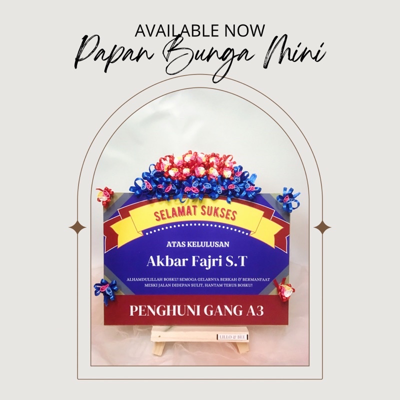

PAPAN BUNGA MINI CUSTOM TULISAN - BIRTHDAY GIFT - GRADUATION GIFT - KADO WISUDA - KADO PERNIKAHAN - HAMPERS BIRTHDAY