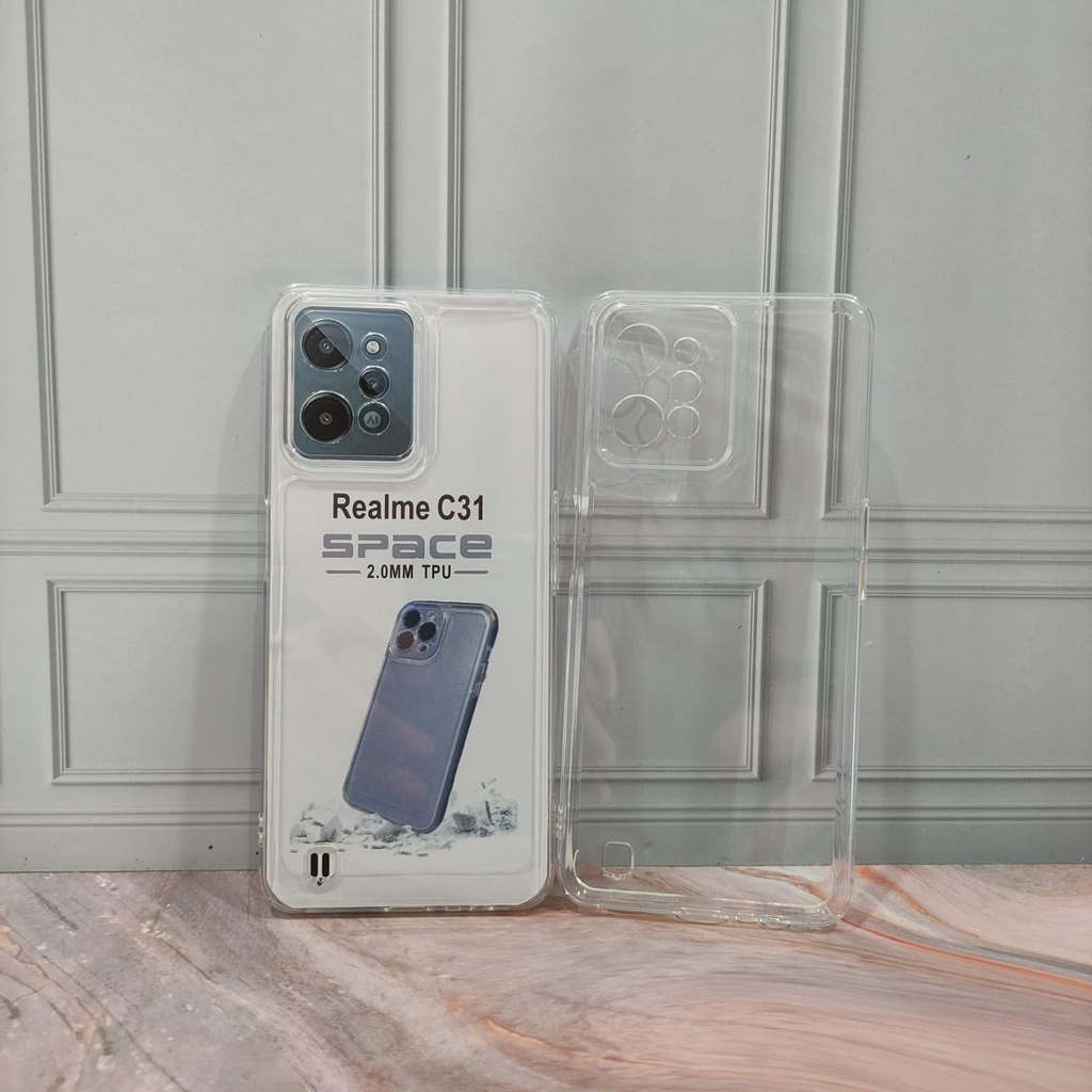 SoftCase Realme C30 C30s C31 C35 Narzo 50A Prime Realme 9i Oppo A96 4G A76 4G A36 Case Bening Clear SPACE TPU Jelly White_Cell