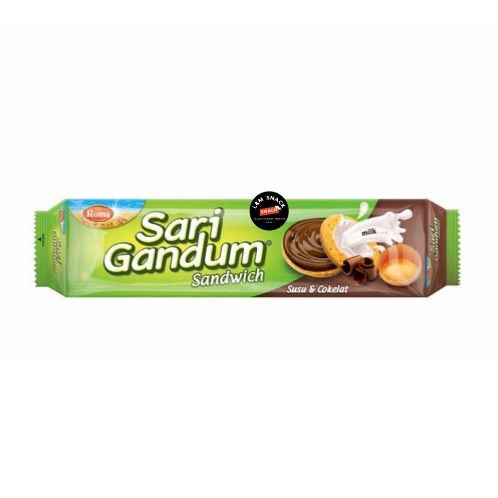 Sari Gandum Biskuit Roma Pack Rasa Sandwich Susu &amp; Cokelat/Original/Kacang