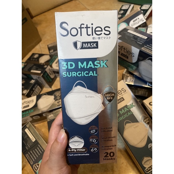 Softies 3D MASK SURGICAL 4ply isi 20/Masker Medis KF94 softies 4 ply