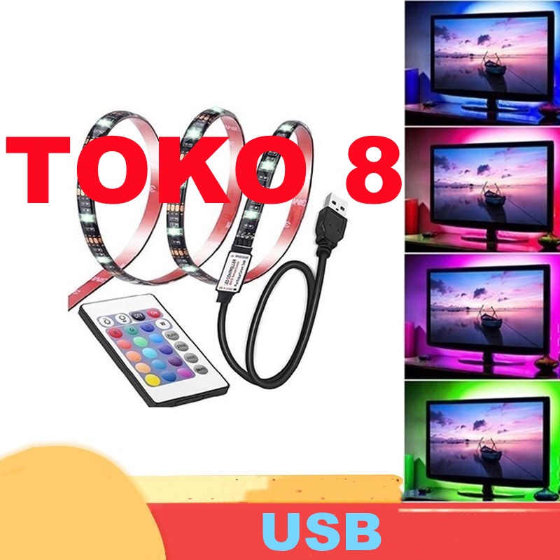 LED Strip RGB 5050 Dengan 5V USB Controller &amp; Remot Control