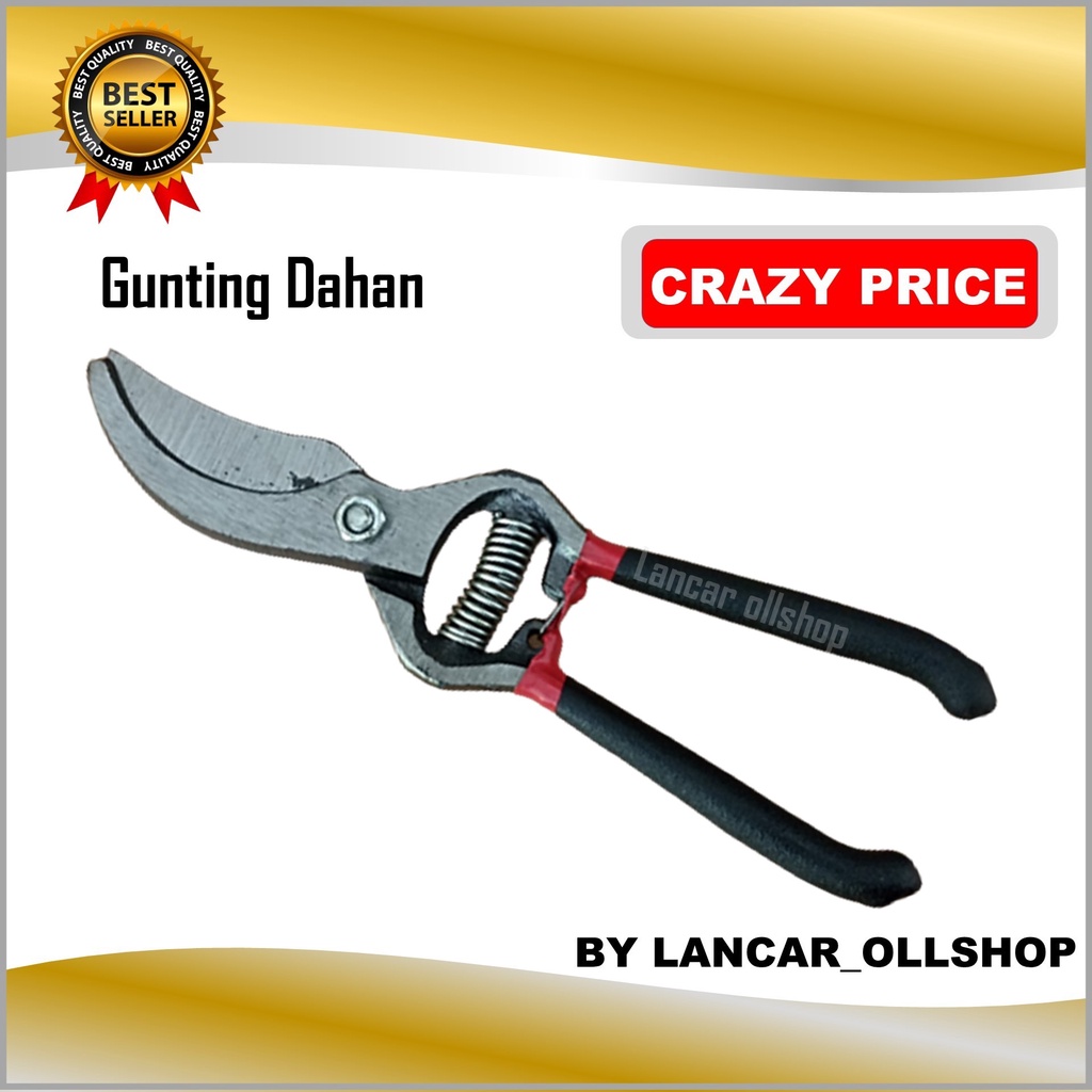 Gunting Dahan Stek Ranting Besi Pruning Shears 8 Inch