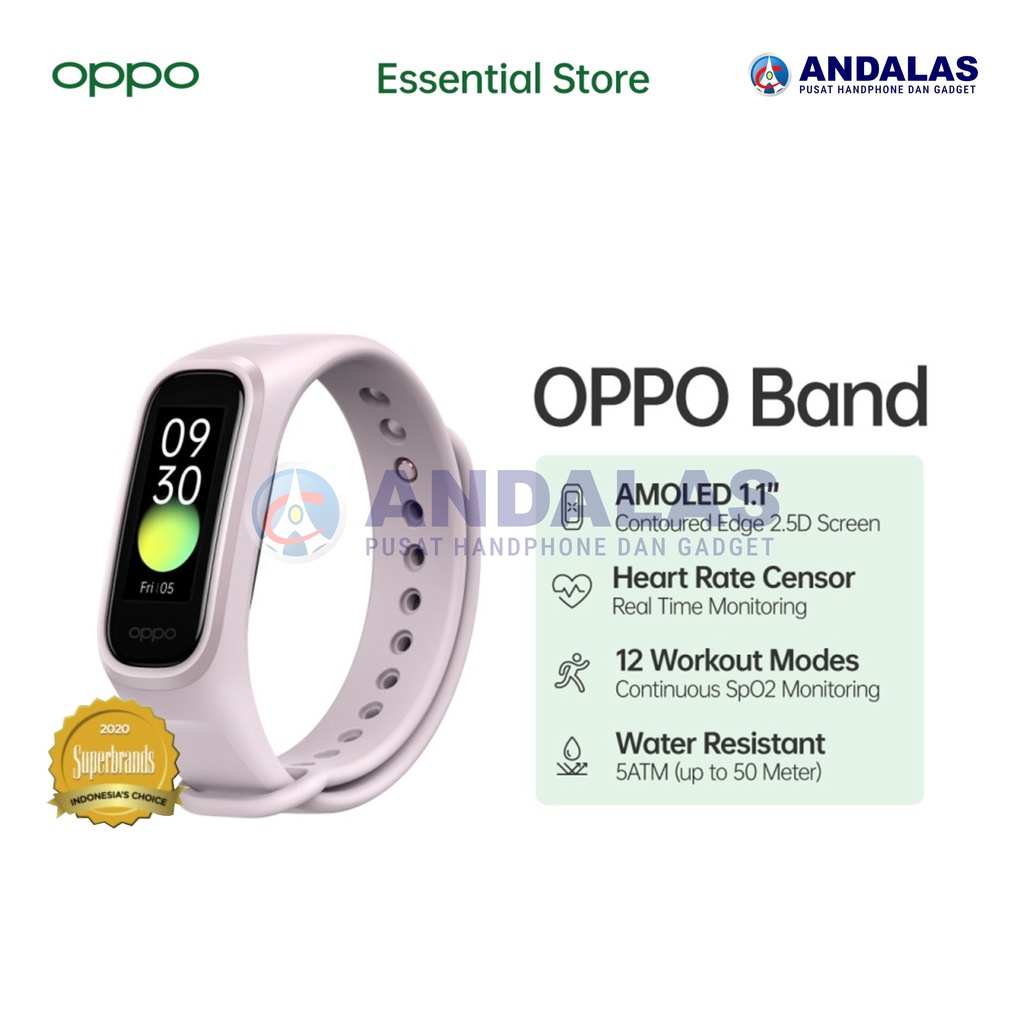 OPPO SMARTBAND AMOLED 1,1 INCH GARANSI RESMI