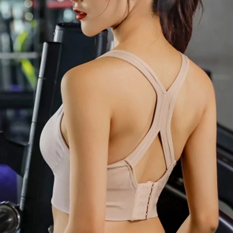 Alibaba1688 Bra Sport Gym Bra Olahraga Push Up Wanita Tanpa Kawat Elastis Sexy Import