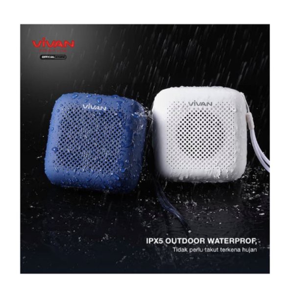 VIVAN VS1 SPEAKER BLUETOOTH 5.0 OUTDOOR WATERPROOF IPX5 SUARA SUPER MANTAP JAMINAN PUAS PAKAI