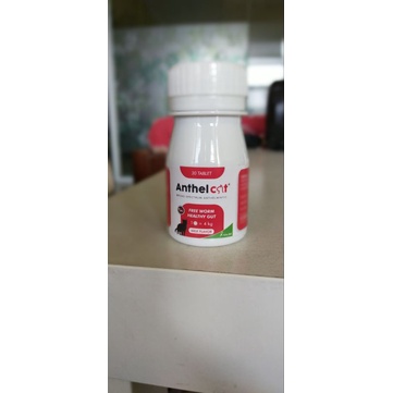 ANTHEL CAT OBAT CACING NO DRONTAL NO CANIVERM 1 DUS ISI 30 TAB