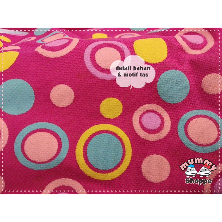 Tas perlengkapan anak bayi / diaper bag Polkadot Animal Fuschia