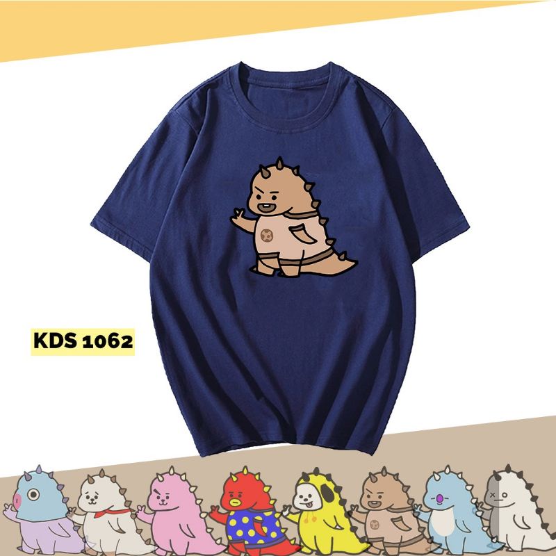 T-SHIRT BT21 DINO/KAOS DEWASA BTS DINO UNISEX PREMIUM