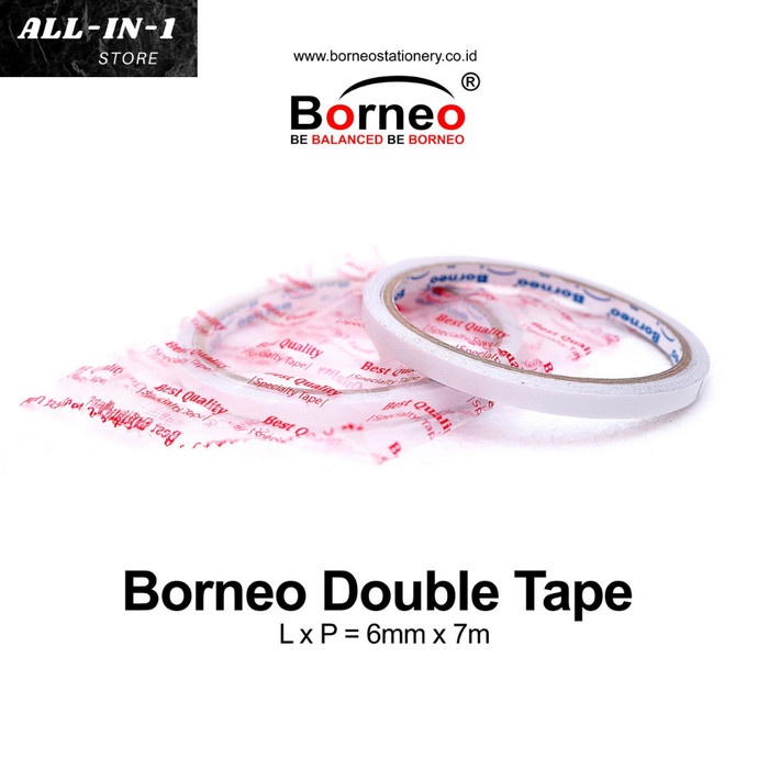 

Borneo Double Tape Panjang 6mm x 7m, Doble Tape Kuat