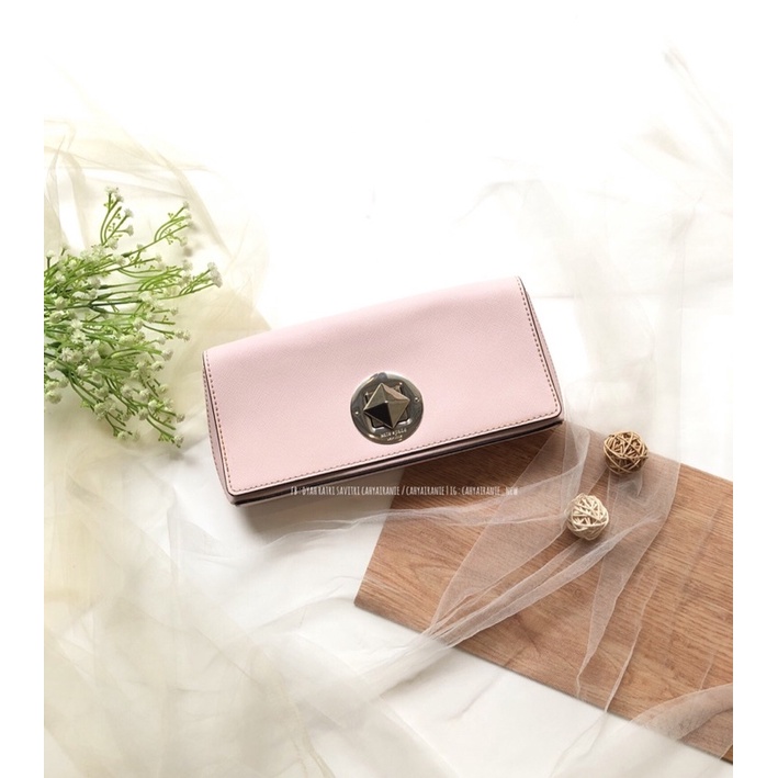 Kate Spade Keira Newbury Lane Balletslip Pink Clutch Preloved