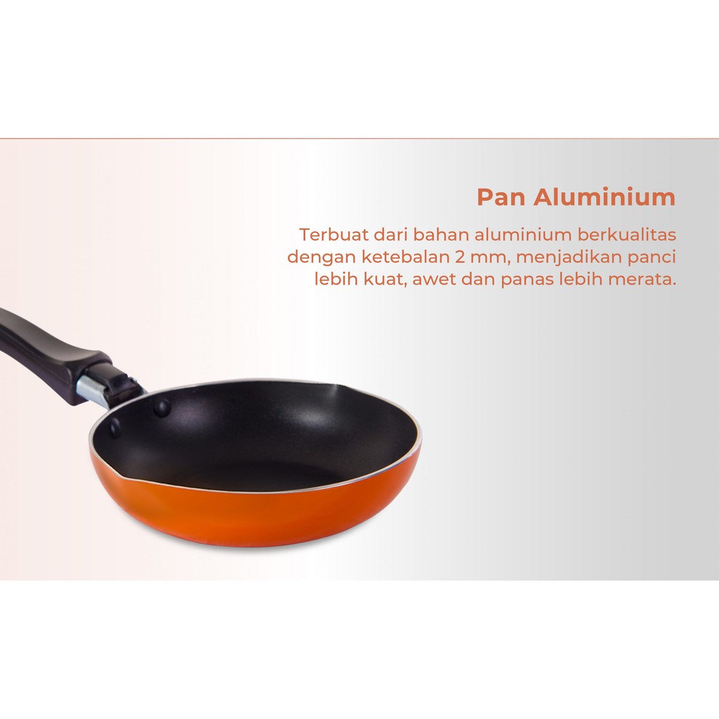 Miyako FP-22A Frying Pan 22 cm Wajan Non Stick 22 cm Miyako FP 22 A