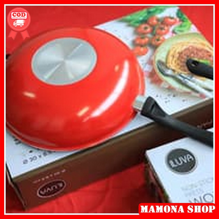 WAJAN & PANCI TEFLON KERAMIK SET 30CM ANTI LENGKET ELEGAN MURAH BERKUALITAS COOKWARE SET ILUVA