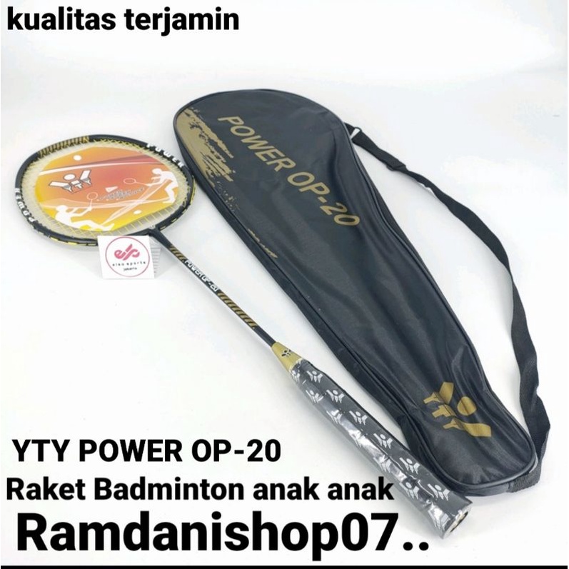 Raket Badminton Anak" YTY power-20 terbaru kulitas terbaik free tas/cover