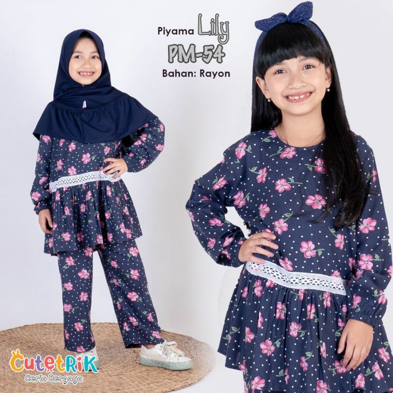 TERBARU SET SETELAN BAJU TIDUR ANAK PIYAMA CEWEK PEREMPUAN LUCU CUTETRIK MURAH CELANA KAOS PANJANG O