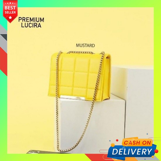 Tas Premium Leather Anyaman Kulit Mewah Selempang Import Tas068 Slingbag / Tas Selempang Rantai Bare