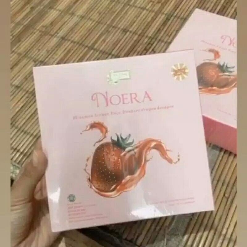 Noera Collagen Drink Strawberry 1 box 15 sachet - Kolagen Nora Official Asli Grosir Murah 100%