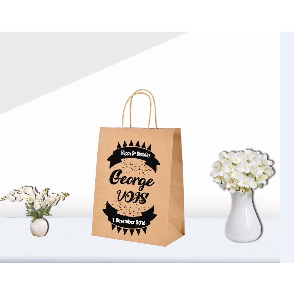 Paper Bag Custom ukuran 25x8x30 (PXLXT)