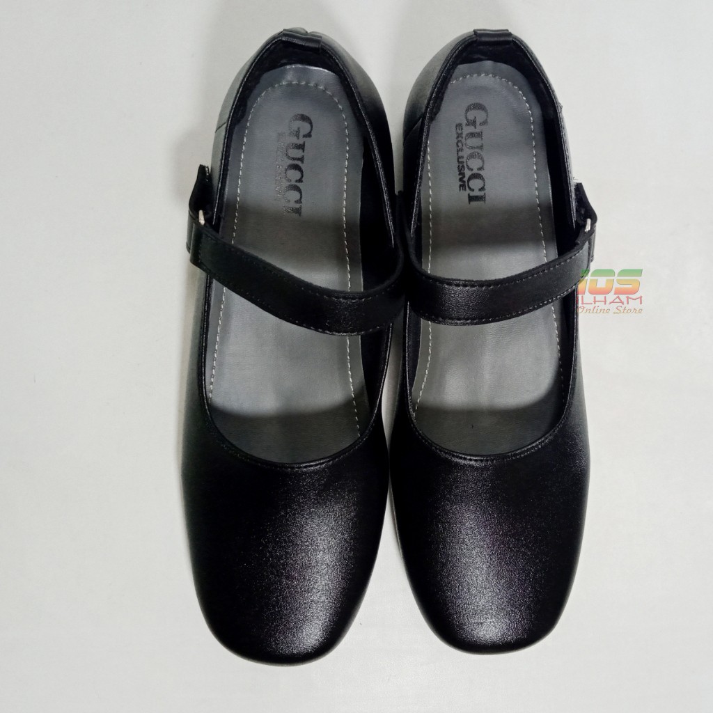 Sepatu Pantofel Sekolah Paskibraka Hak 3cm Size 36-41