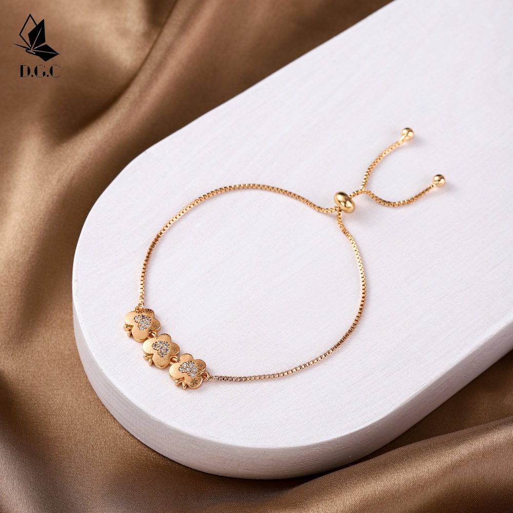 ♥️MOYA0158⭐COD✅Gelang Titanium Wanita Fashion Imut-imut Kupu Aksesoris Gelang Cewek Serut Perhiasan Emas D375