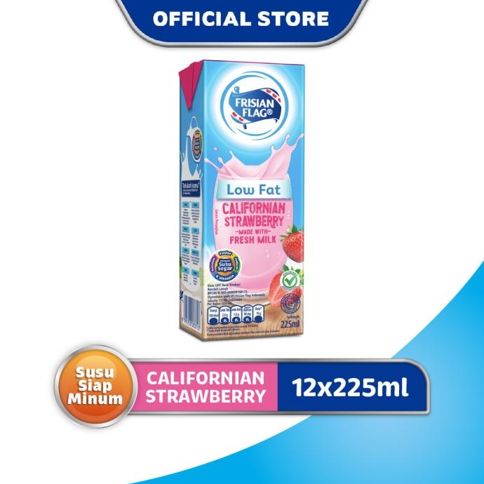 

(BISA COD) Frisian Flag Purefarm Susu UHT Low Fat Starwberry 225ml [12 pcs] CUCI GUDANG Kode 296