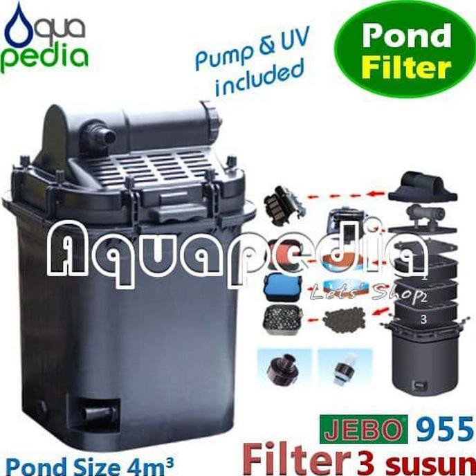 Jebo 955 Filter Kolam Pressure Pond Filter With Uvc Juara