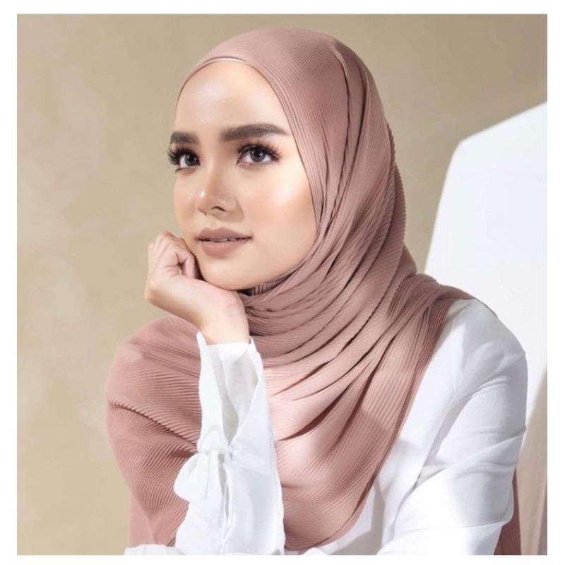 (Bisa COD) Pasmina Plisket Ceruty /Pasmina plisket shawell/Pasmina plated/Pasmina plisket premium-4