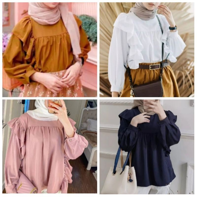 Riana top atasan blouse pakaian wanita fashion remaja