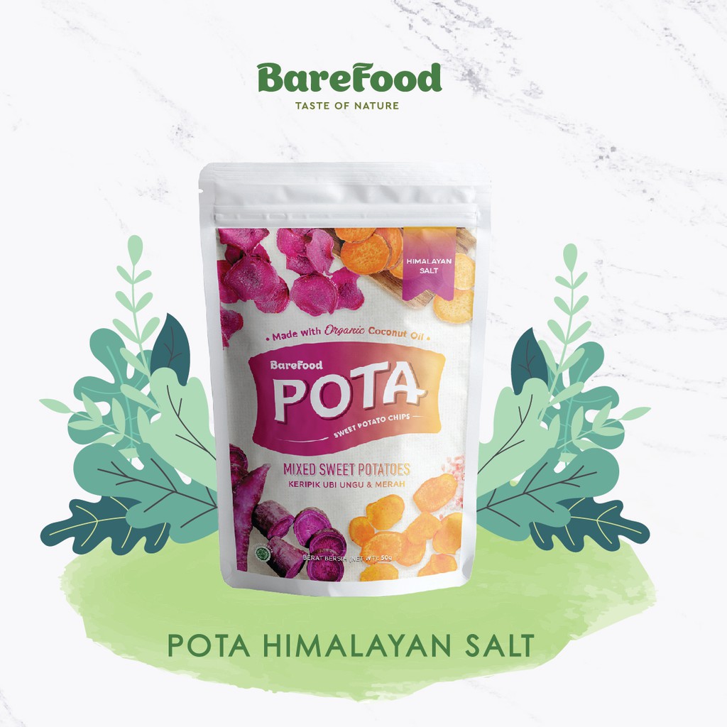 

Cemilan Sehat Cemilan Diet Keripik Kentang POTA Sweet Potato Chips with himalayan salt 50g