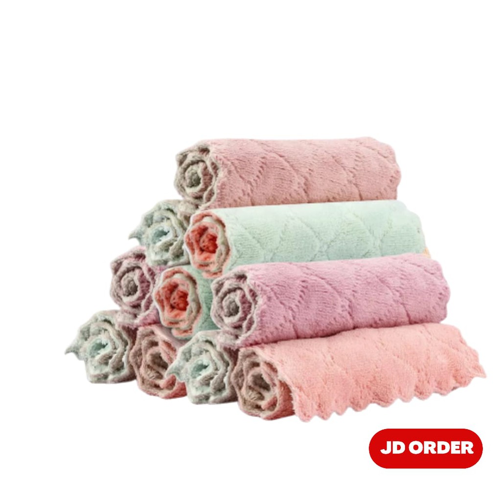 Kain Lap Dapur Anti Minyak Microfiber 5 Pcs