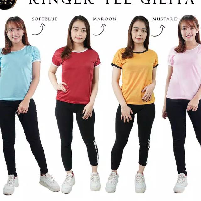 Kaos murah ringer tee kaos ringer tee