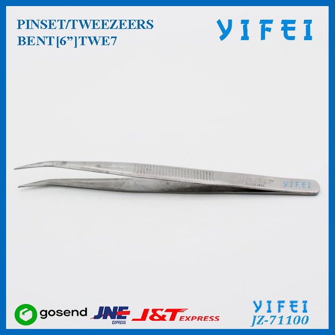 Pinset Pingset Twizer Benang Stainless Steel/Pinset Benang bengkok/Pinset Stainless SteelYIFEI-71100