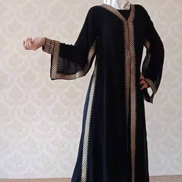 GALLERY ABAYA EXCLUSIVE ABAYA SAUDI PESTA  RENDA KOTAK