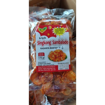 

singkong sambalado 175 gram rasanya mantul uenak.silakan di order ya...