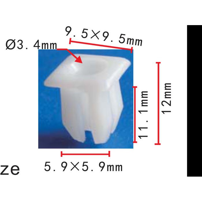 Kancing Mobil Klip Dudukan Baut Ford