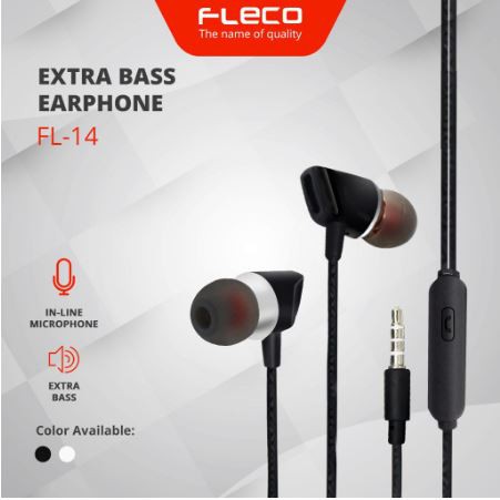 FLECO Headset Handsfree HF Earphone FLECO FL-14 Xtra Bass