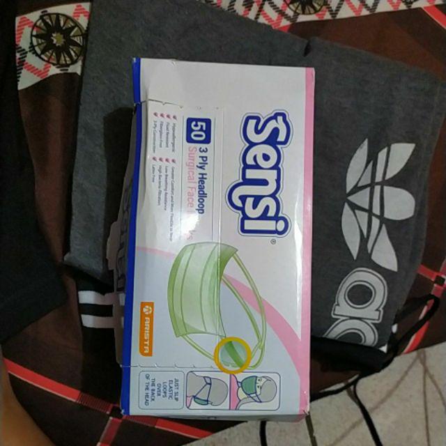 Masker Jilbab / Hijab Sensi 3Ply HEADLOOP - 1 box 50 pcs