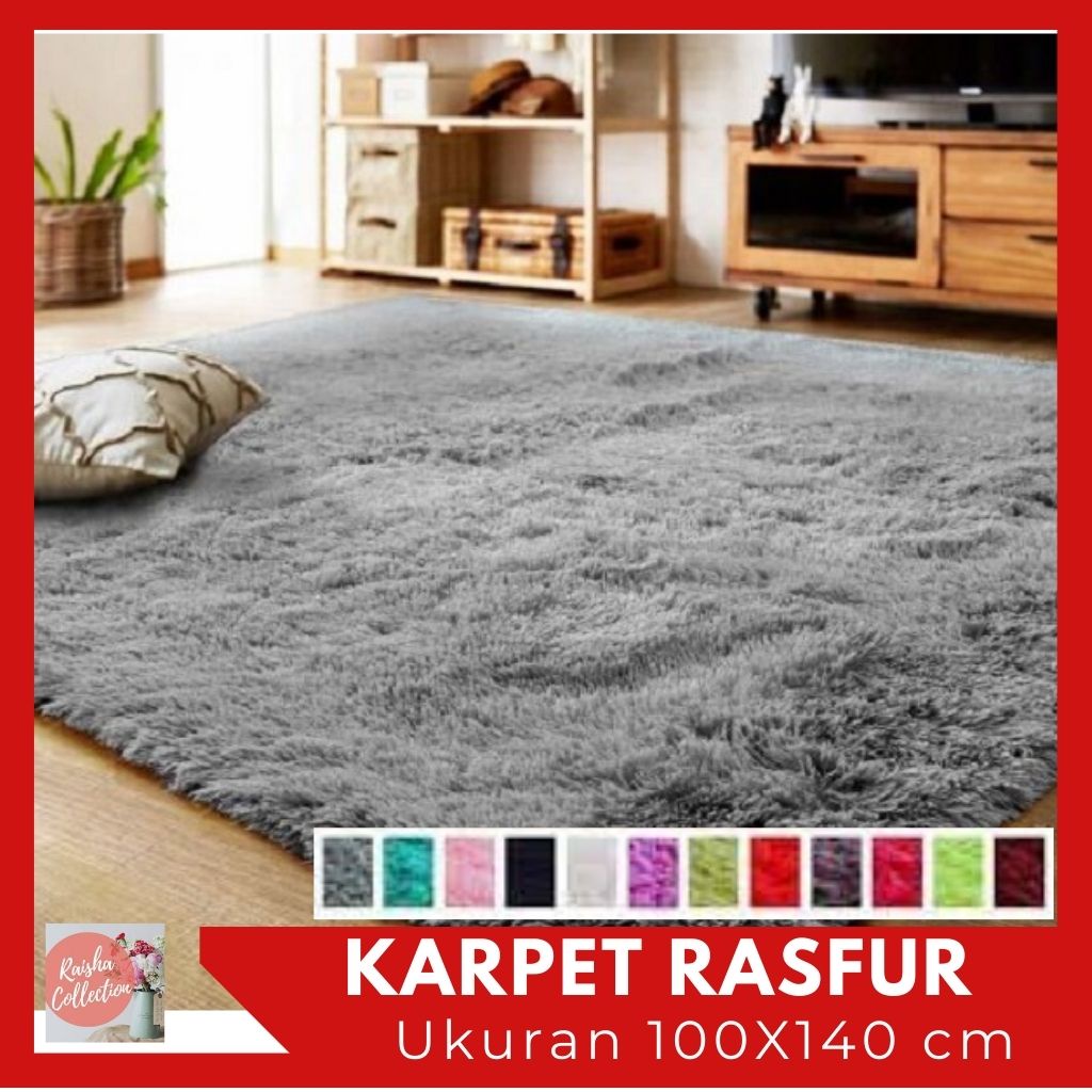 RC KARPET BULU RASFUR 100X140 CM HARGA MURAH TEBAL 3CM