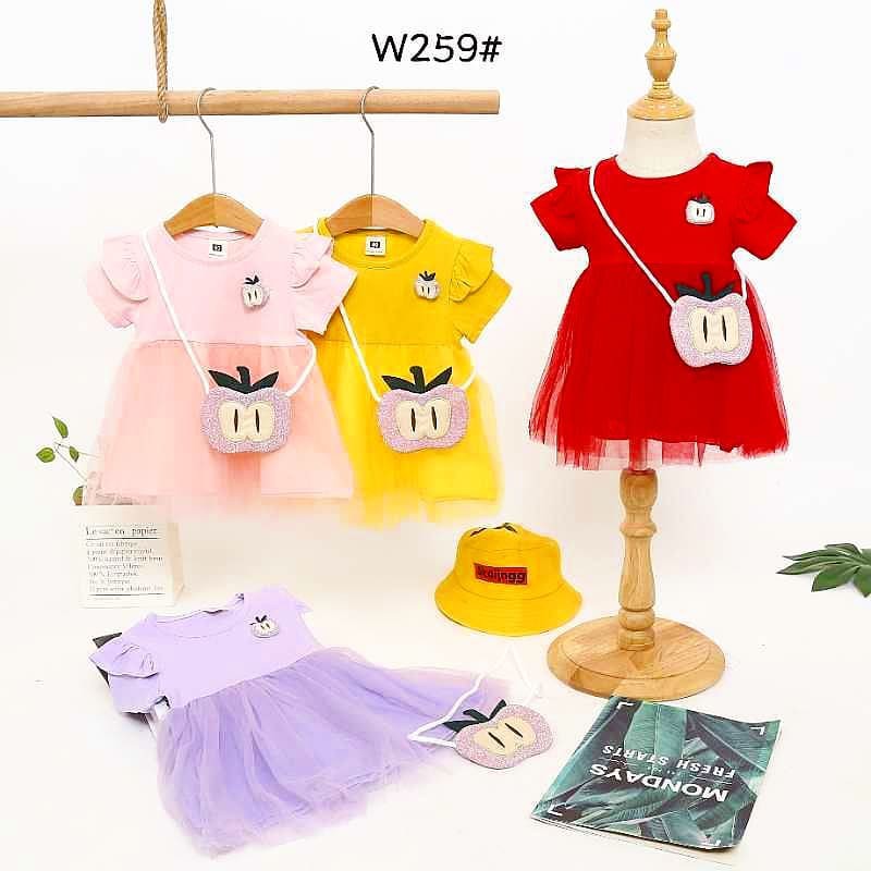 DRESS TOMATO TUTU FLOWY CUTE (IMPORT)