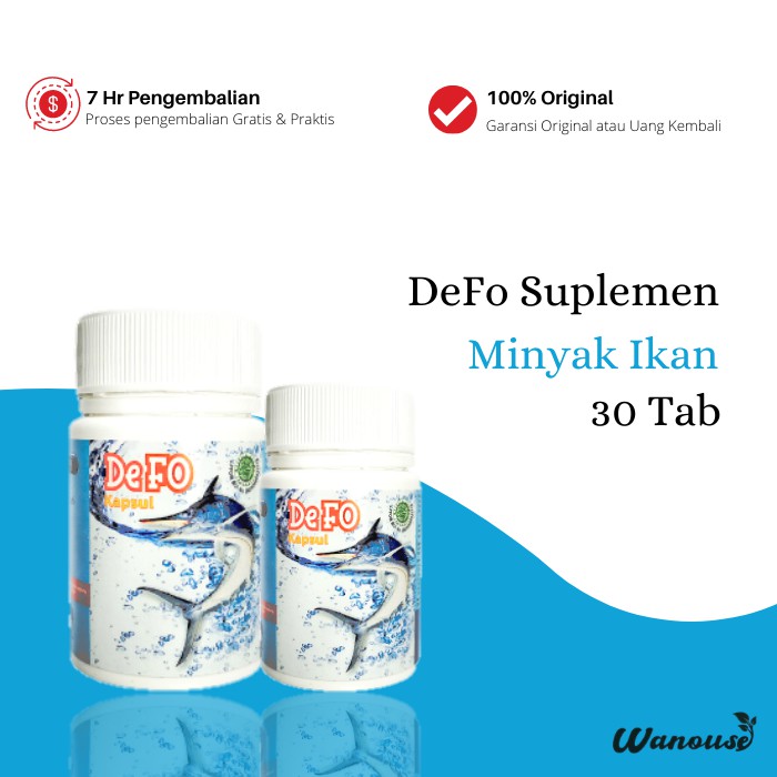 DeFO Kapsul Suplemen Minyak Ikan Deep Sea Fish Oil&Flaxseed / Suplemen Otak / Cocok Untuk anak-anak