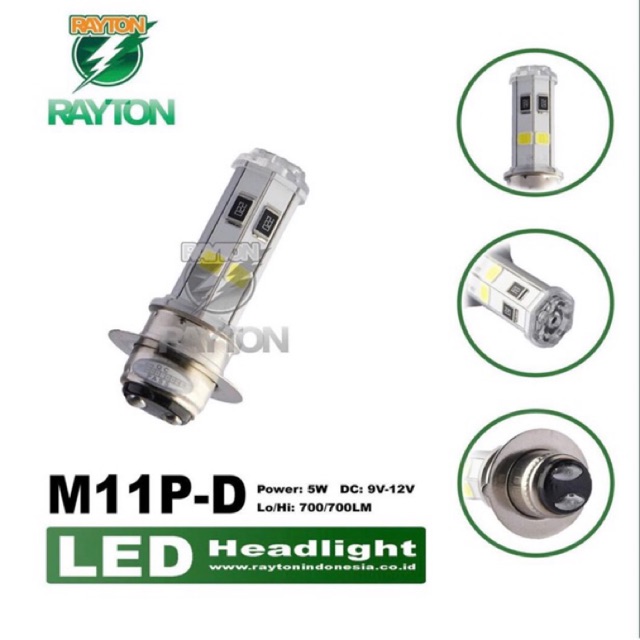 Lampu Led Motor Bebek H6 RTD M11P 4 Sisi Original RTD