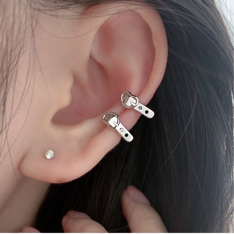 Retro Hip Hop Ear Clip Without Pierced Temperament Simple Tassel Chain Cold Zircon Ear Bone Clip Sexy Girl Jewelry