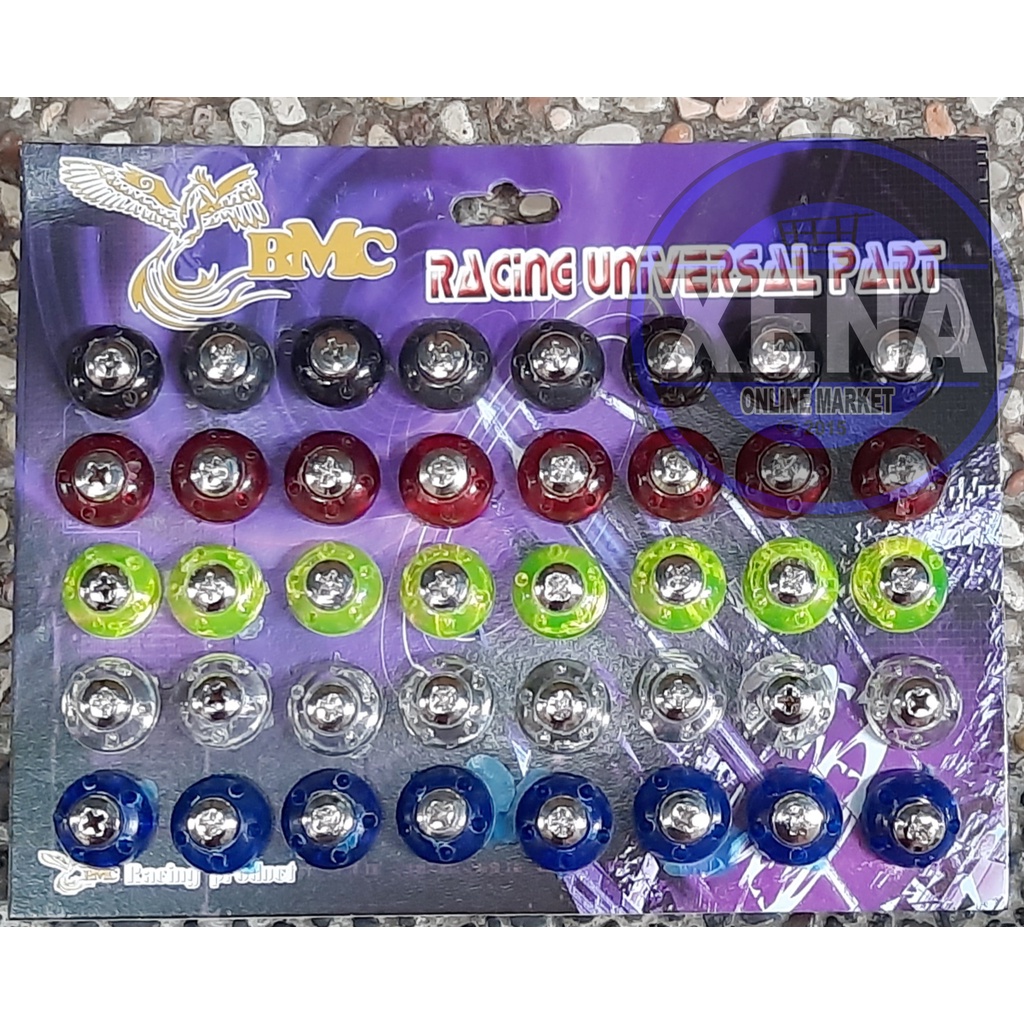 Baut Obeng Posh 40Pcs Sporty Racing Universal || Baut Posh 40Pcs Monel Presisi Tinggi