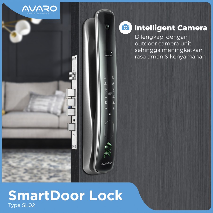 AVARO Smart Door Lock Digital Handle Kunci Pintu - SL02