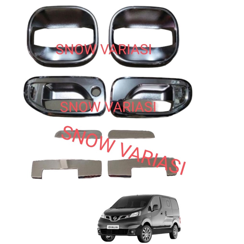 Paket Outer Handle Cover Nissan Evalia Chrome