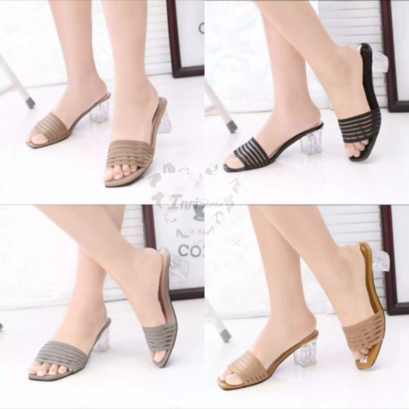 Sandal wanita ban karet jala