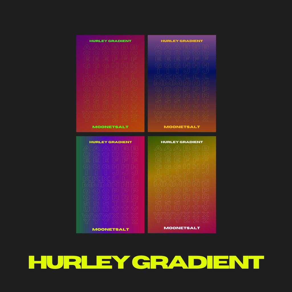 

MOON ET SALT | Hurley Gradient Alphabet Sticker