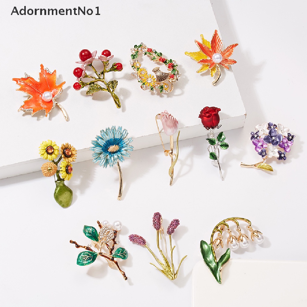 (AdornmentNo1) Bros Pin Enamel Bentuk Bunga Tulip Warna Pink Untuk Wanita